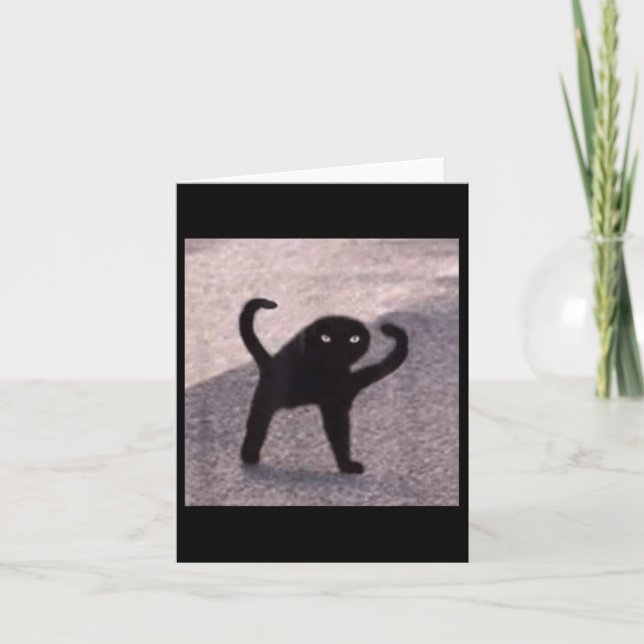 Cartão Memes de Gato Amaldiçoados Gato Amaldiçoado Bravo  (Frente)