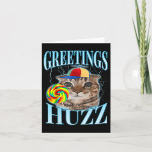 Cartão Memória do Gato Lollipop Saudações Huzz Bobo Engra