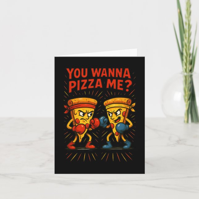 Cartão Memória Engraçada Da Pizza - Quer Pizza Me (Frente)