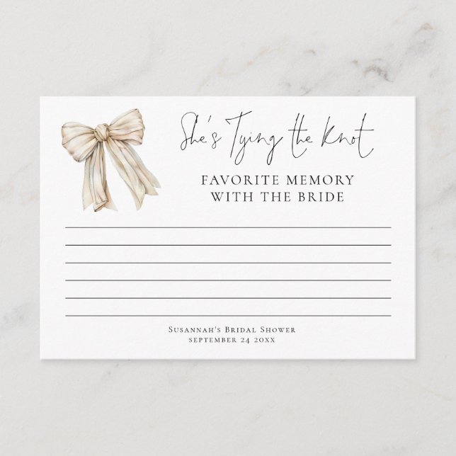 Cartão Memória Favorita com Chá de panela de Arco Bride C (Frente)