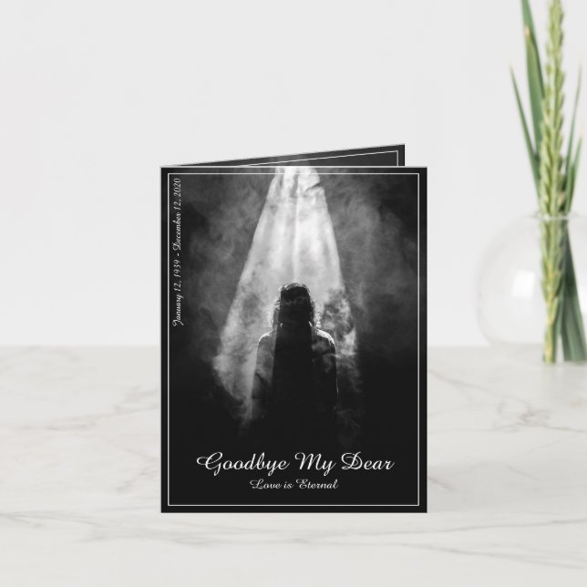 Cartão Memorial à luz - adeus, minha querida (Frente)