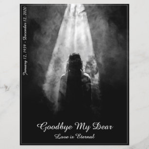 Cartão Memorial à luz - adeus, minha querida