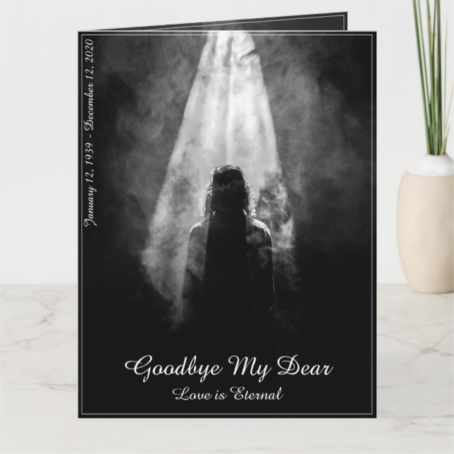 Cartão Memorial à luz - adeus, minha querida (Frente)