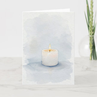 Cartão Memorial Candle Condolence Judaica
