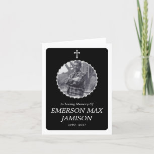 cartão memorial : cruz elegante