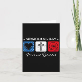 Cartão Memorial day 2022 veterans day usa flag red poppy 