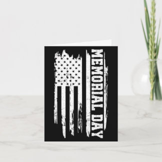 Cartão Memorial day american flag military veterans Memor