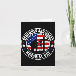 Cartão Memorial Day Bandeira EUA Mortos Lembrar e Honrar