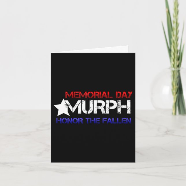 Cartão Memorial day murph 2018 honor the fallen Memorial  (Frente)