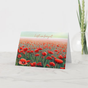 Cartão Memorial Day Poppy Field