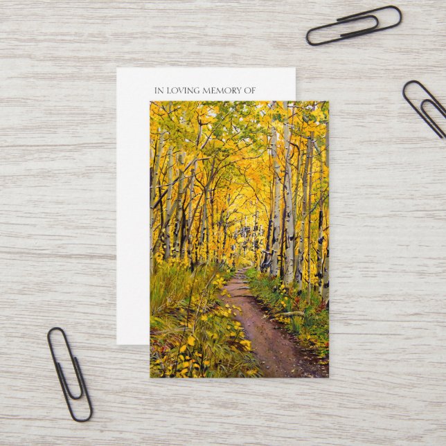 Cartão Memorial de Bênção de Prayer (Frente/Verso In Situ)