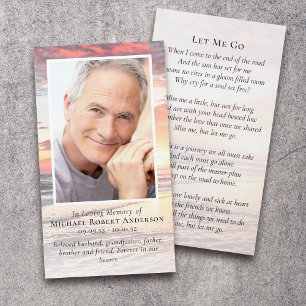 Cartão Memorial de Fotografia Sunset Funeral