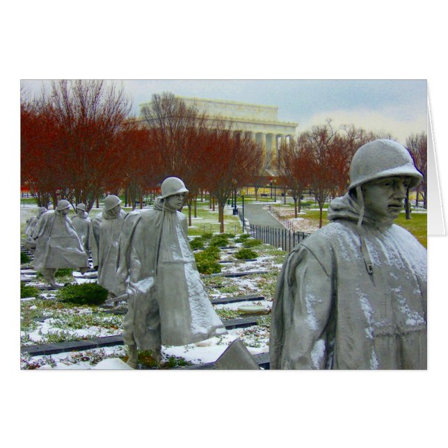 Cartão memorial de guerra coreano (Frente Horizontal)