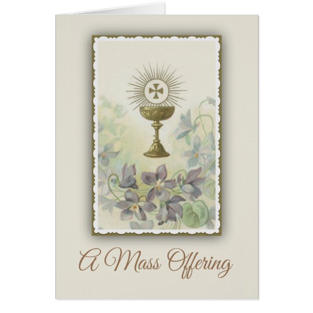 Cartão Memorial de oferecimento maciço católico (Frente)