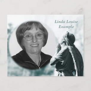 cartão memorial de oração de anjo