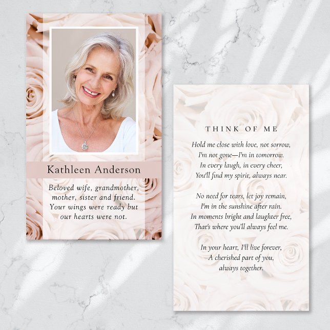 Cartão Memorial de Rosas Rosa-Blush (Criador carregado)