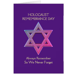 Cartão Memorial do Dia do Holocausto