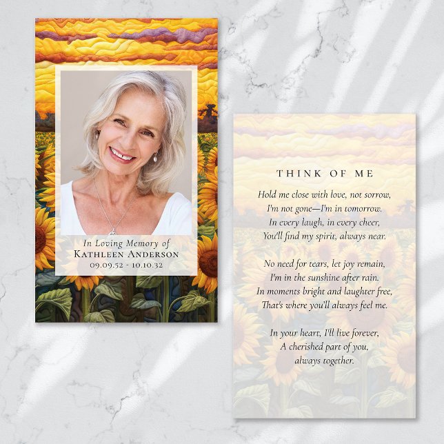 Cartão Memorial dos Girassóis Encharcados para sem (Criador carregado)