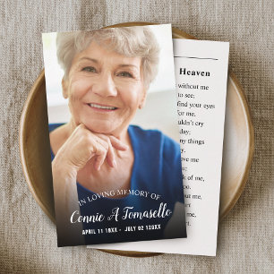 Cartão Memorial Funeral Personalizado de Simpatia