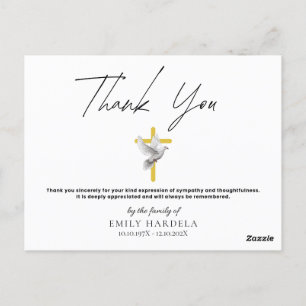 Cartão Memorial Funeral - Porta Cruzada e Watercol