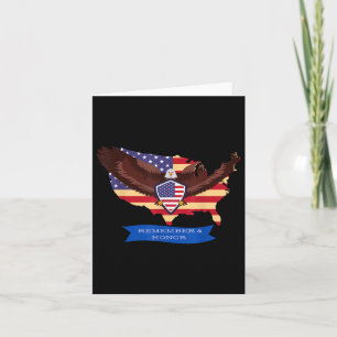 Cartão Memorial Militar Americano para Lembrar e Honrar o
