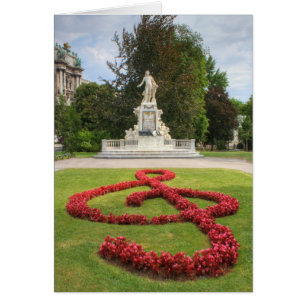 Cartão Memorial Mozart No Burggarten Viena Áustria