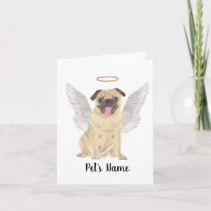 Cartão Memorial Personalizado de Simpatia Pug