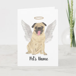 Cartão Memorial Personalizado de Simpatia Pug
