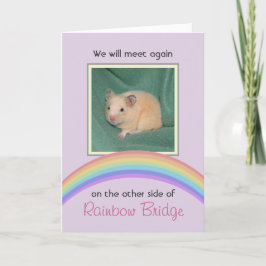 Cartão Memorial Personalizável de Pet da Ponte do Arco-Ír