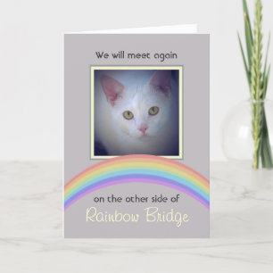 Cartão Memorial Personalizável de Pet da Ponte do Arco-Ír