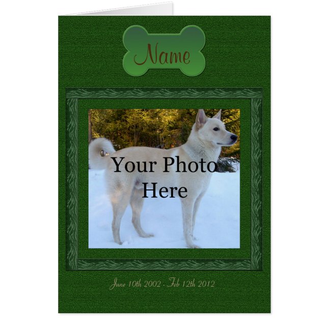 Cartão Memorial Pet Personalizado (Frente)