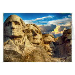 Cartão Memorial Presidencial do Monte Rushmore
