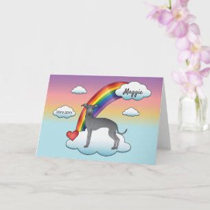 Cartão Memorial Rainbow, Cão Cachorro Cachorro Italiano A
