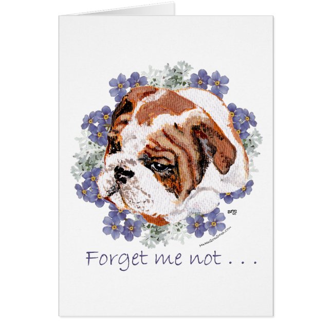 Cartão Memórias de Bulldog Inglês (Frente)