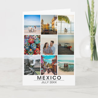 Cartão Memórias de Férias Personalizadas 9 Colagem de Fot