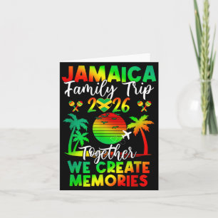 Cartão Memórias de Viagem de Família Jamaica 2026 Férias