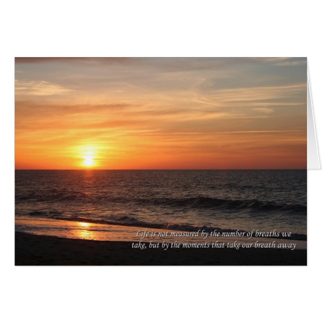 Cartão Memórias do nascer do Sol (Frente Horizontal)