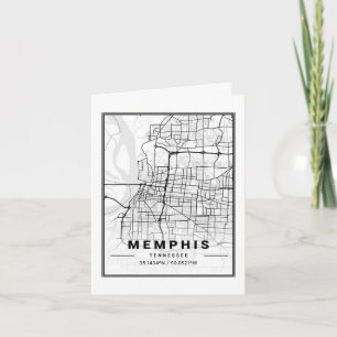 Cartão Memphis Tennessee USA Viagem City Map