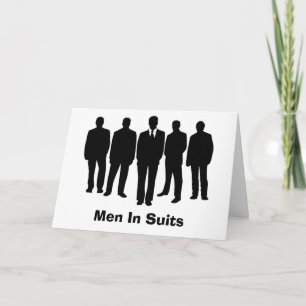 Cartão men in suits greeting card