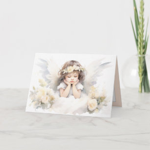 Cartão Menina Anjo Aquarela 