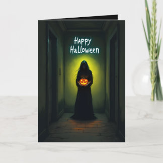 Cartão Menina Assustadora Horror Halloween