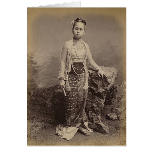 Cartão Menina birmanesa, c.1875 (Frente)