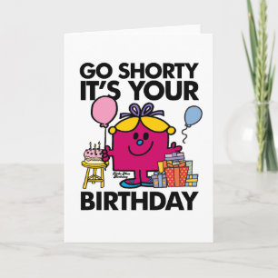 Cartão Menina Birthday Go Shorty Versão 3