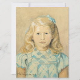 Cartão Menina Bonita Com Cabelo Louro