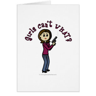 Cartão Menina Clara Atiradora