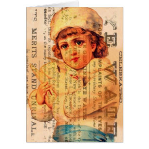 Cartão Menina com arte de Digitas da propaganda da pomba