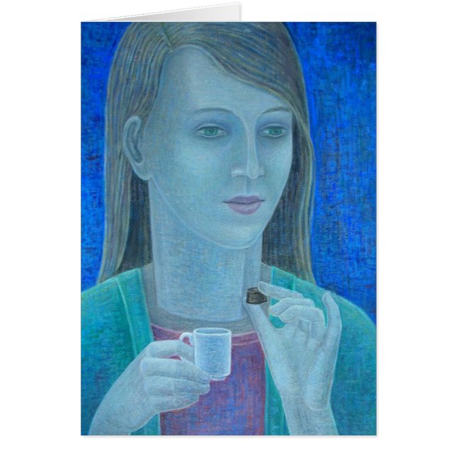 Cartão Menina com chocolate 2011 (Frente)