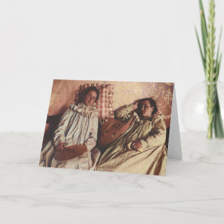 Cartão Menina com fã