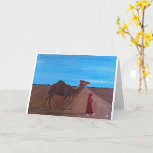 Cartão Menina com pintura de camelo de Alfred Fox