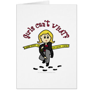 Cartão Menina CSI Loira